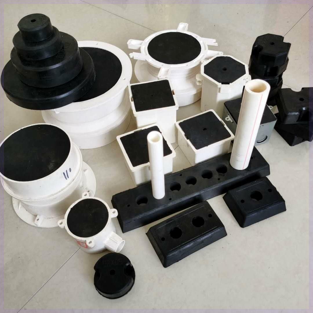 铝模定位器预埋线盒固定块圆司令箱定位块铝膜板底座橡胶填充模块