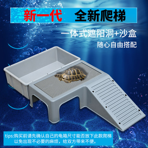乌龟缸爬台晒养造景一体