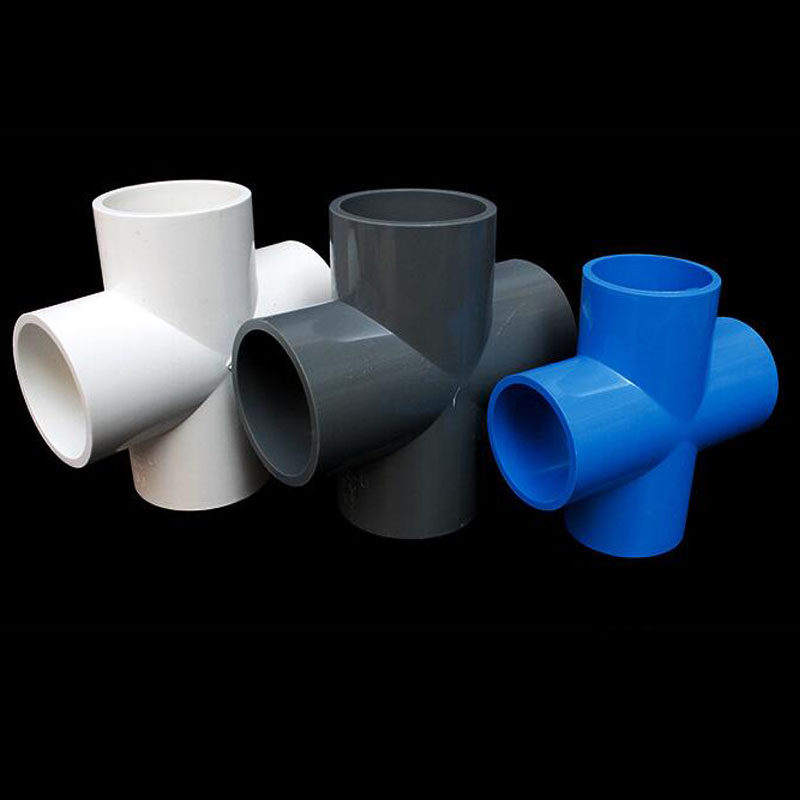 pvc四通4通给水管接头20 25 32 40 50 63 75 90 110 4分-4寸包邮