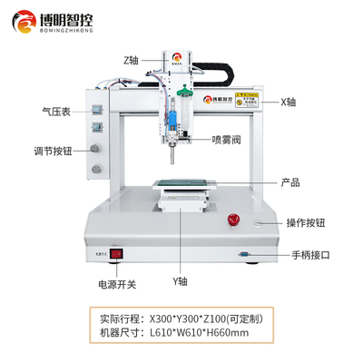 三防漆涂覆机桌面自动油墨滴胶机线路板喷绝缘漆PCBA线路板涂覆机