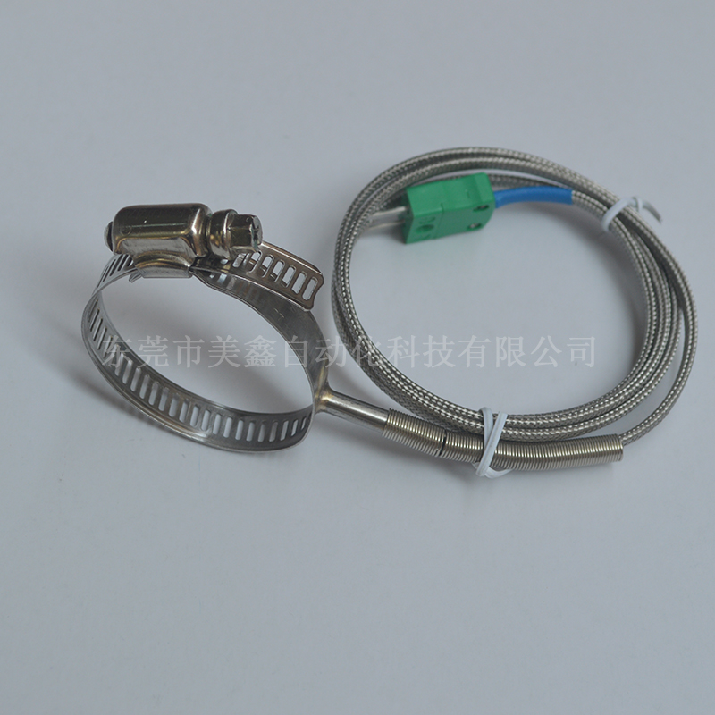 K型热电偶圆圈表面测温探头 K型感温线多股线金属屏蔽连接线