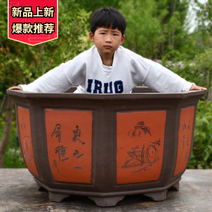 陶瓷花盆处理大口径40以上高款大号特大号超大桂花树种树特深