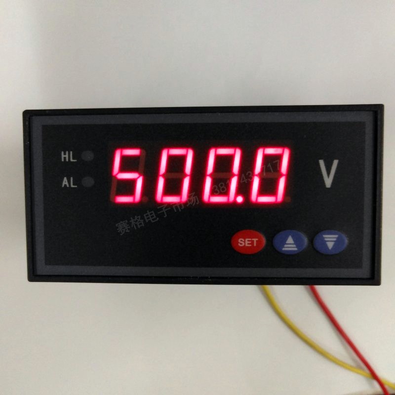 SX48直流500V数显电压表DC1000V数字表工程交流AC220V供电48*96MM