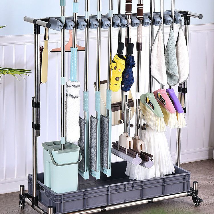 不锈钢可移动拖把挂架钩