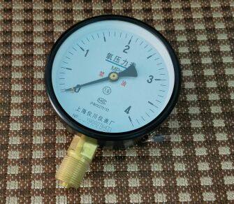 氧压力表 mpa 禁 油 上海仪川仪表厂 YO-100 0-4mpa 直径100 牙20