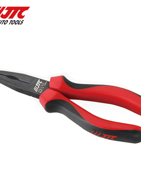 台湾JTC汽修专用工具 弯嘴钳8寸 双色柄弯头尖嘴钳8寸JTC34248
