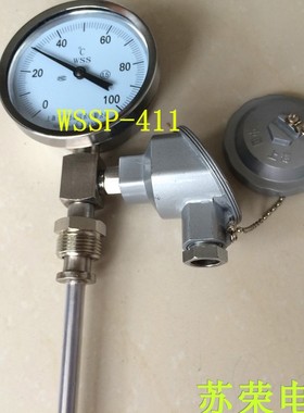 WSSP-411/WSSP-401 WSS481远传双金属温度表 PT100输出 WTYY-1021