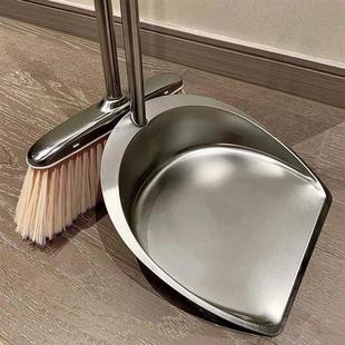 不锈钢垃圾铲子加厚单个簸箕家用加大小号特厚铁撮箕畚斗扫把套装