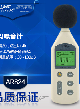 希玛分贝仪噪声测试仪高精度 测声音检测器声级计家用噪音计AR824