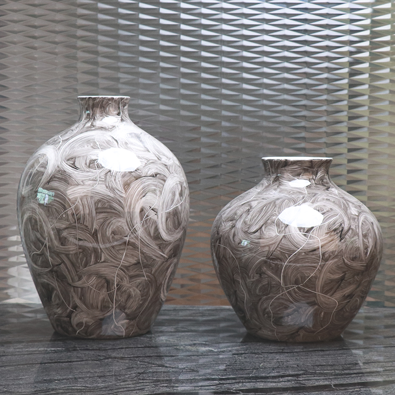 新中式陶瓷花瓶摆件客厅