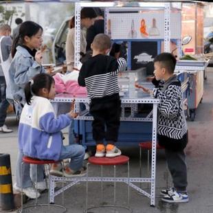 商用夜市摆摊三轮车小吃摊架子摆摊设备配件三轮车架子尾桌便携式