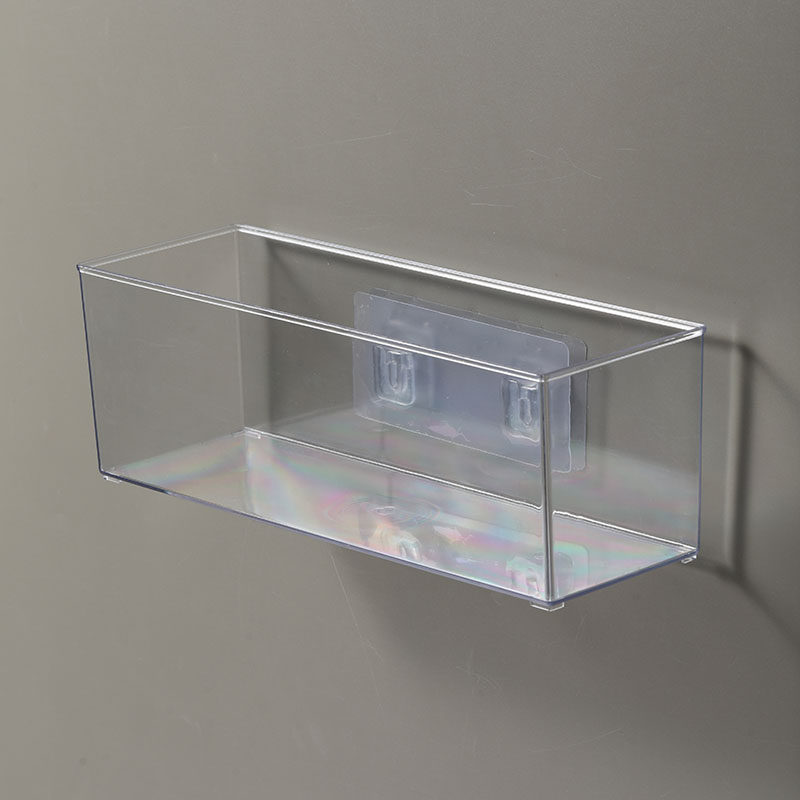 厨房挂件置物架亚克力透明壁挂式收纳盒挂架调料品瓶罐筷叉勺整理