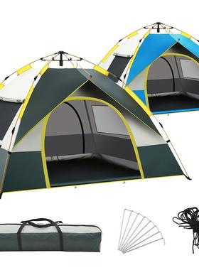Outdoor camping tent 2-3-4 fully automatic tent户外野营帐篷