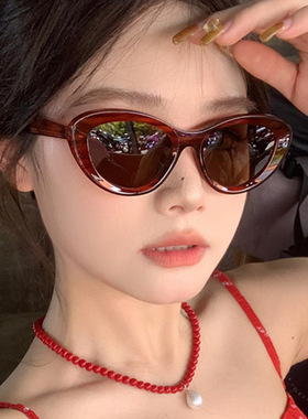 Cat Eye Sunglasses复古猫眼太阳镜女方圆脸墨镜防紫外线太阳眼镜