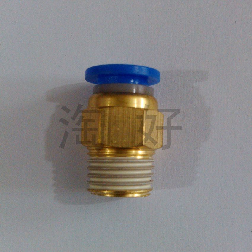 气动快插快速气管接头 PC6-M8 M10 M12 插6MM管 公制螺纹直通