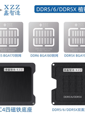 DDR5/DDR6/5X显存颗粒芯片植锡台/BGA170/BGA180/BGA190刮锡钢网