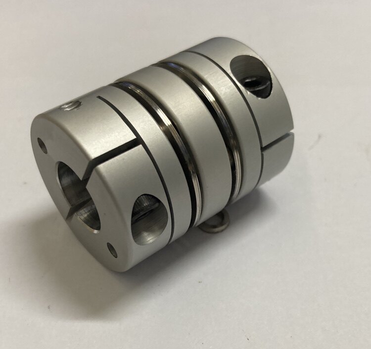 外径D19双膜片联轴器 簧片弹性铝合金单膜 大扭矩键槽  伺服电机