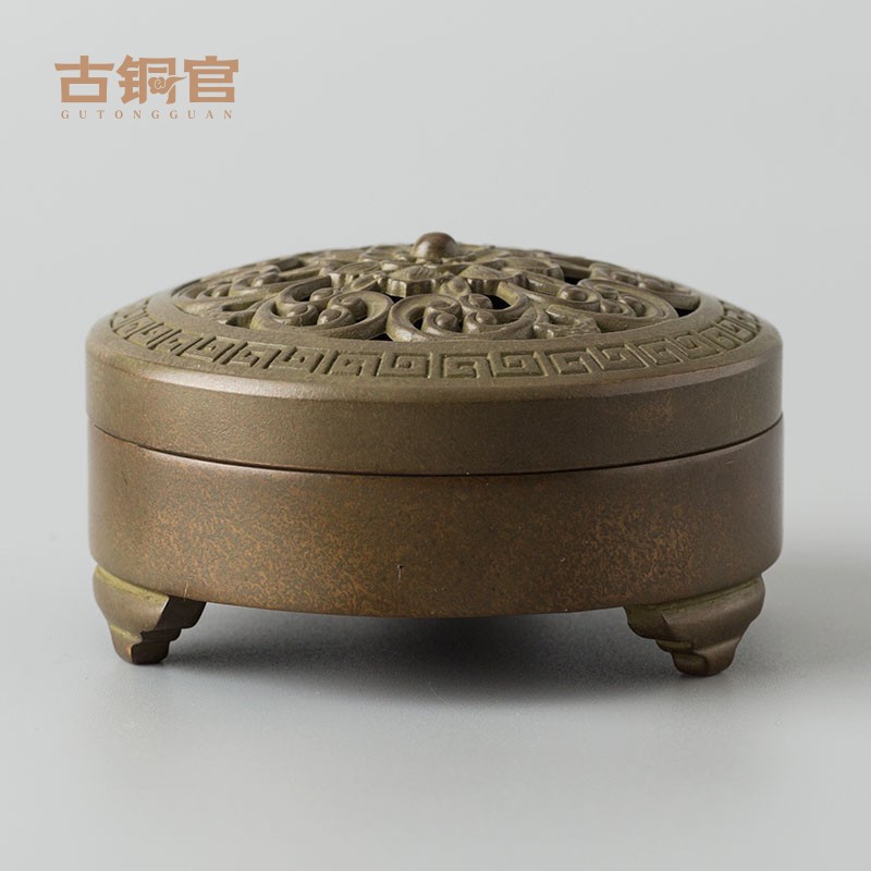 莲花铜香炉薰仿古大号插