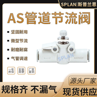管道节流阀AS1002F-0406调节阀限流器2052/2002/3002直通调速接头