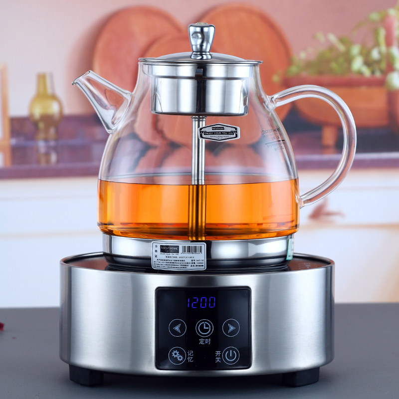 电磁炉专用玻璃蒸茶壶全自动蒸汽黑茶普洱加厚玻璃喷淋式蒸茶器