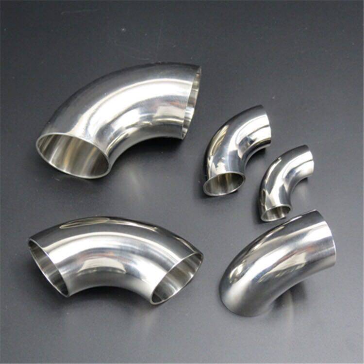 304卫生级弯头镜面弯头冲压焊接弯头内外精抛扶手弯头不锈钢弯头
