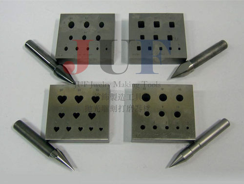 意大利产 OMO包镶方铁+冲头 包镶镶嵌边框制作工具 Bezel Block