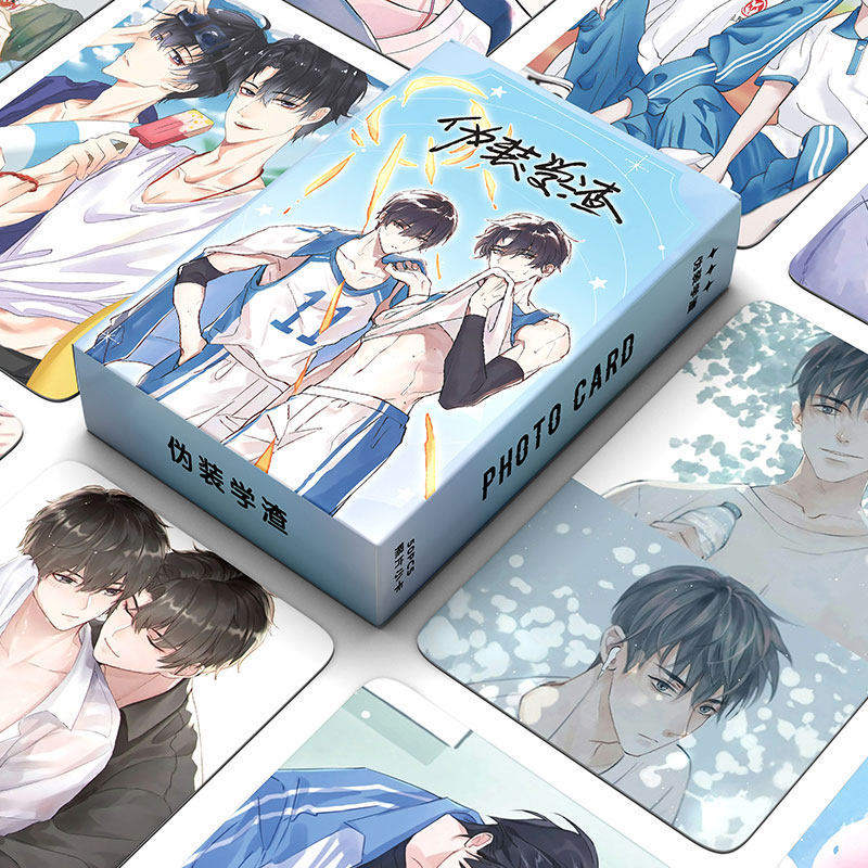 伪装学渣镭射小卡谢俞贺朝二次元动漫周边lomo卡三寸圆角自制小卡