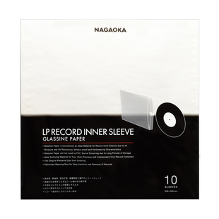现货进口Nagaoka 长冈黑胶唱片12寸格拉辛纸内袋10个装GRS-LP10