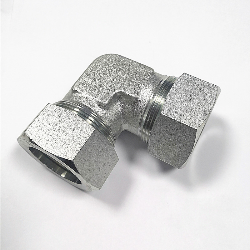 高压镀锌卡套接头钢管快速接头快装接头直角卡套弯头1C9-RN681012