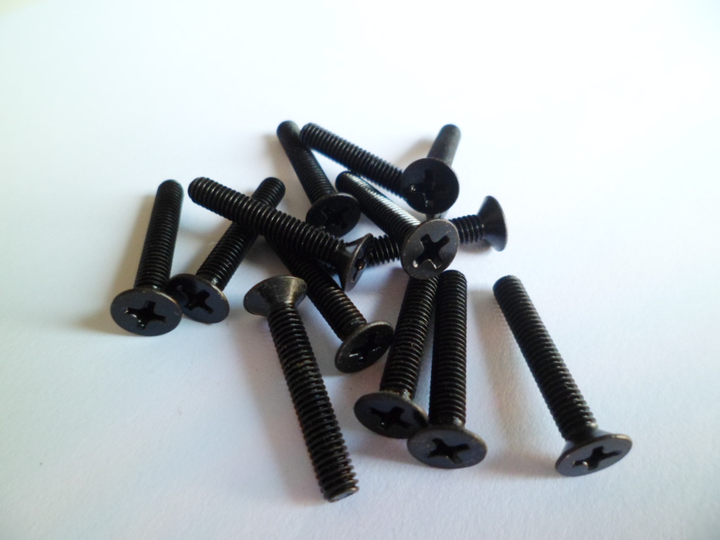 机牙螺丝十字沉头镀黑加