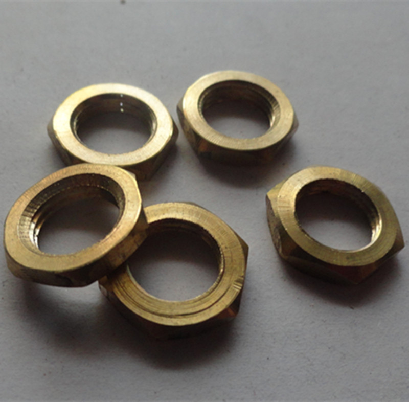铜细牙六角薄螺母铜薄细扣六角螺帽M6*0.75M8*1M10*1M12*1M24*1.5