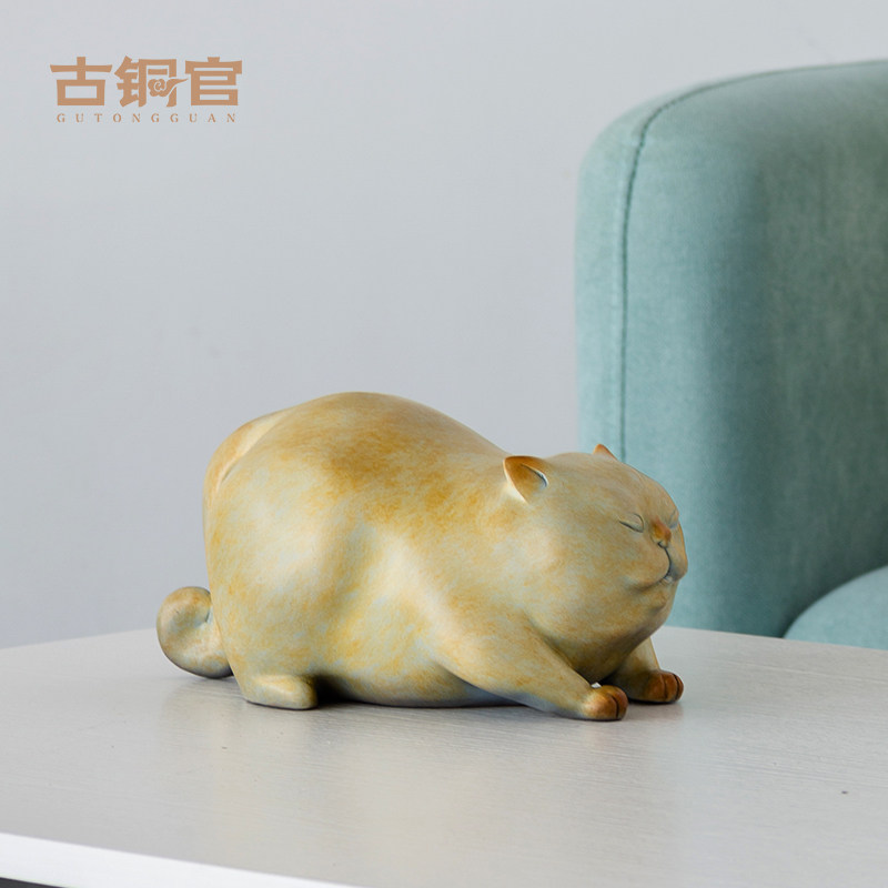 古铜官猫摆件可爱呆萌动