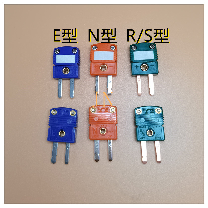 进口热电偶E型 N型 S型连接器 温度传感器探头公插头 SMPW-E-M