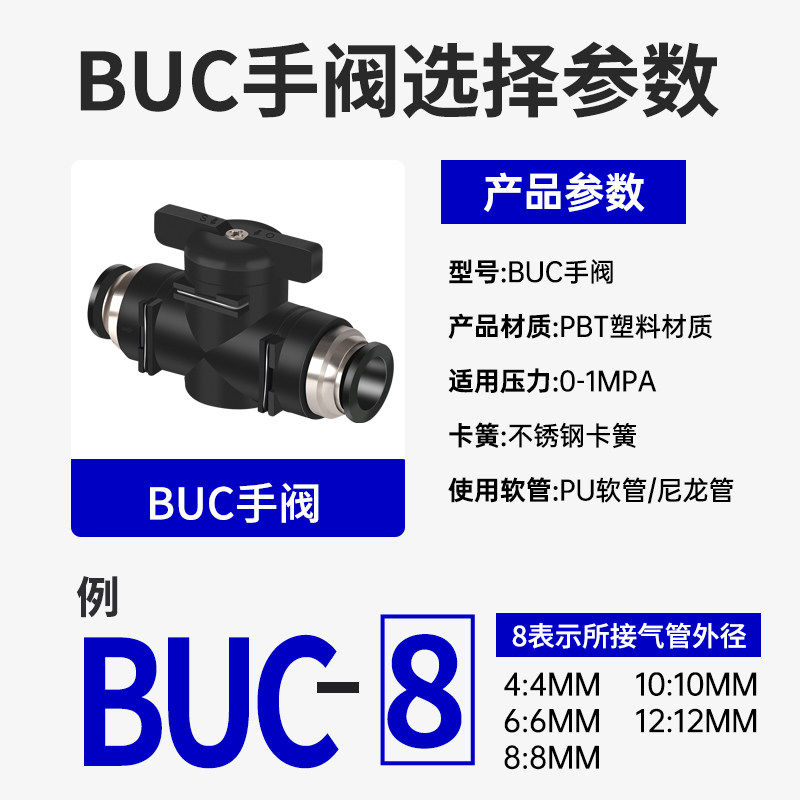 PU气管接头手阀BUC塑料快插速转管道开关4/6/8/10/12节流调速HVFF,搬运/仓储/物流设备,其他起重搬运设备,淘宝优惠券,粉丝福利购,淘宝优惠卷