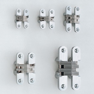 日本lamp蓝普304不锈钢十字隐形铰链隐藏门暗藏合页衣柜暗门铰链R