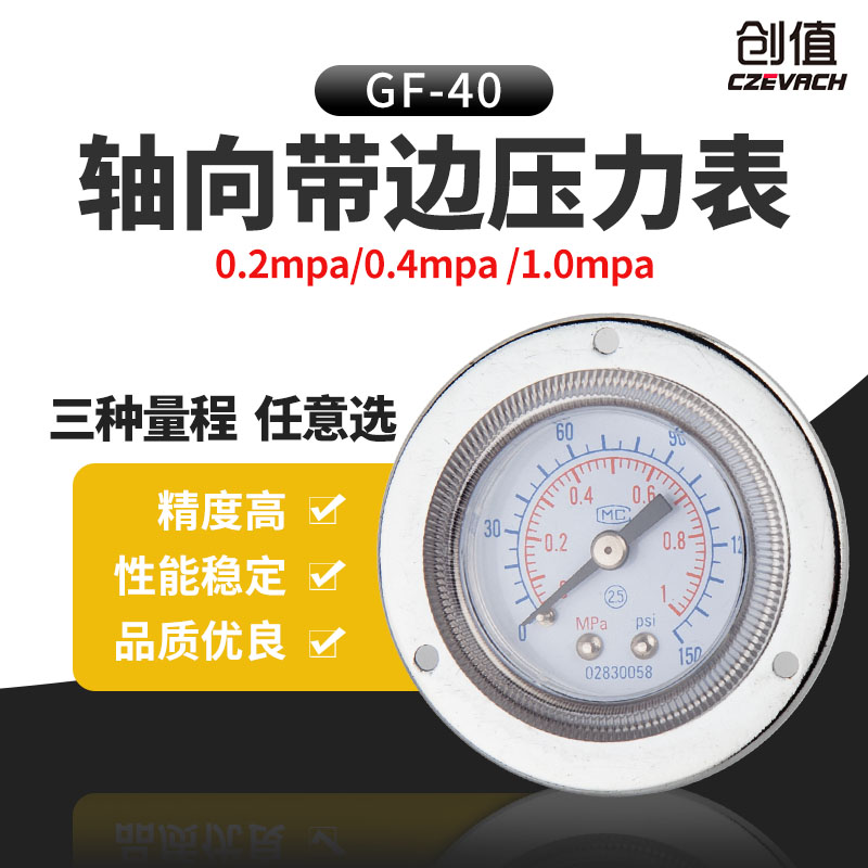 轴向带边压力表面板安装