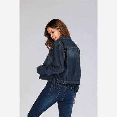 2021 loose denim jacket women's ins fashion style crop top