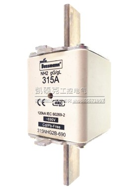 BUSSMANN熔断器 315NHG2B-690 NH2 315A 690V 陶瓷保险丝 120KA