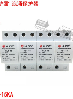 上海沪雷一级防雷电涌浪涌保护器HL1-15KA/3P/4P 10/350 T1避雷器