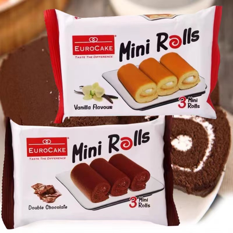 EURO CAKE MINI ROLLS阿联酋零食迪拜进口中东瑞士蛋糕卷巧克力片