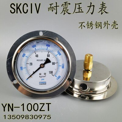 英文版耐震压力表轴向带