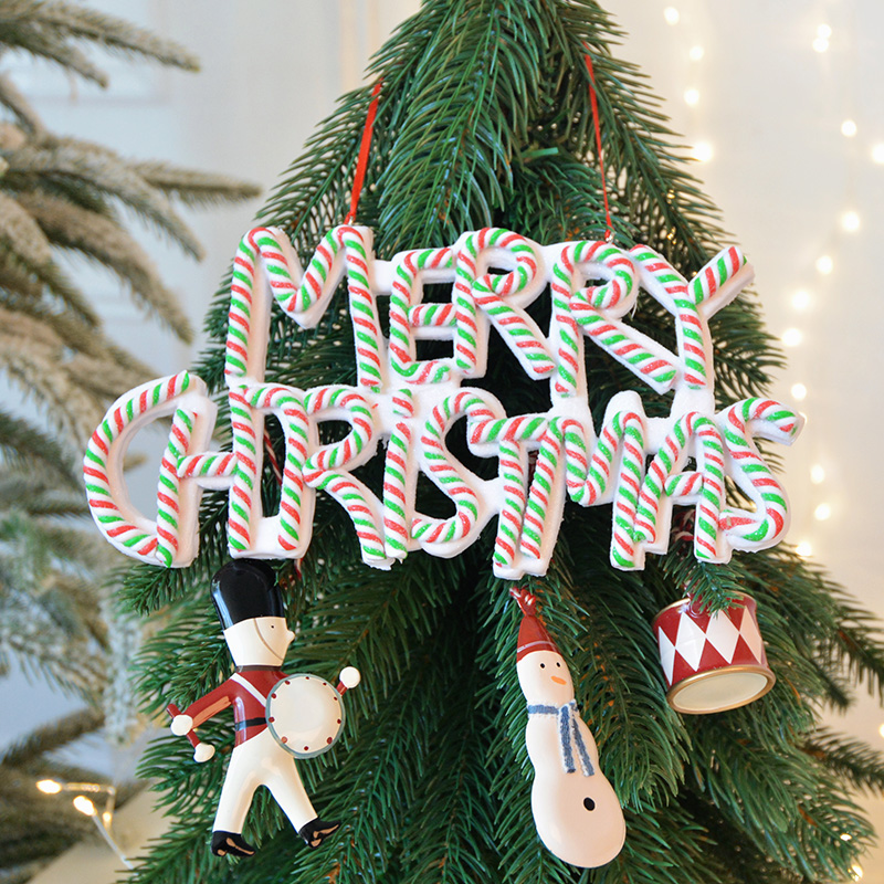 字母牌软陶圣诞树挂饰件