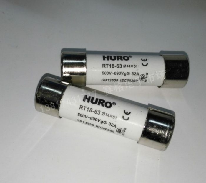 HURO上海沪工 RT18-63 14X51熔断芯gG 2A 6 16 25 32A63A 10个/盒