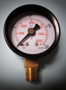 40mm-42mm 压力表 径向 CE EN837-1 压力0-400bar 6000psi y-40