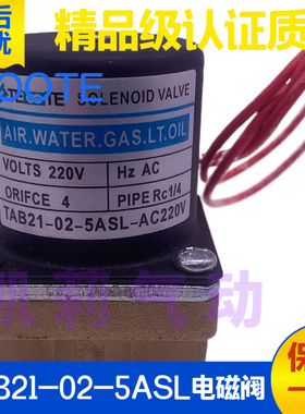 TEOOTE气动电磁阀TAB21-02-5ASL直动式AC220V DC24V二位二通2分牙