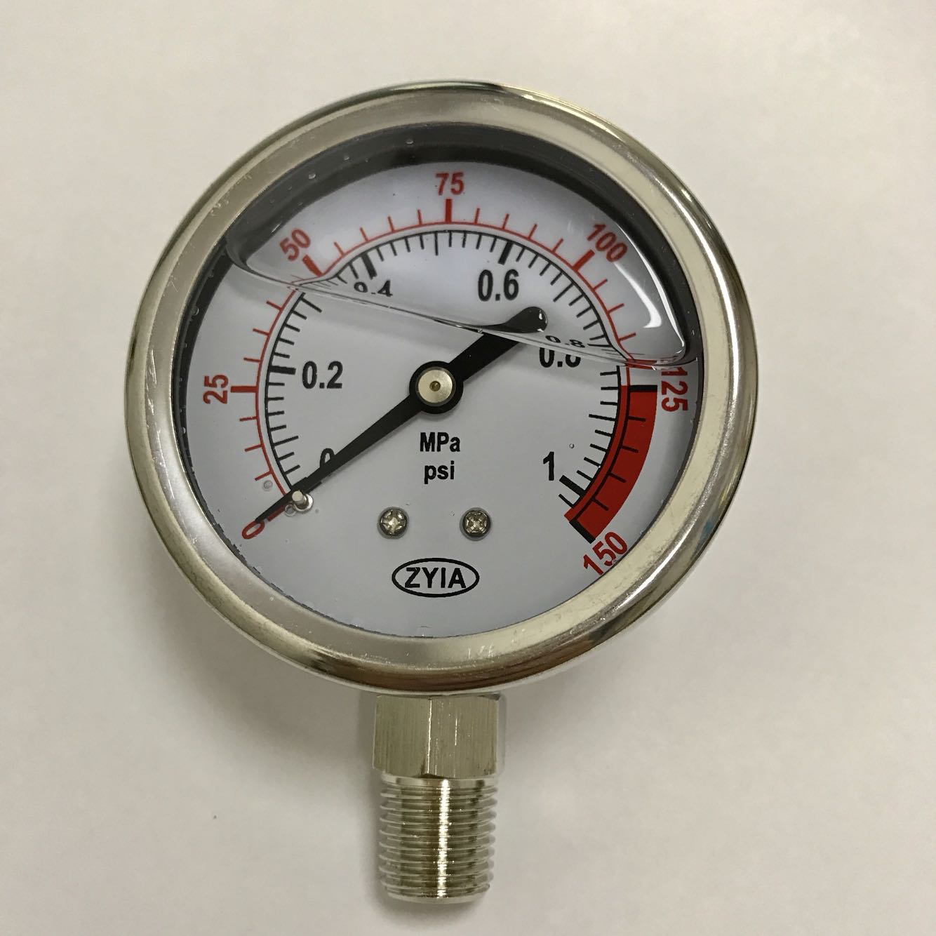 zyia 耐震压力表 直径68mm 压力1mpa 150psi 13mm螺纹ZG1/4 径向