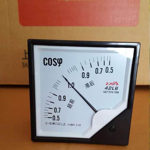 6L2 COS ф 指针式 42L6 功率因数表  380v  5A 3相 交流电流表
