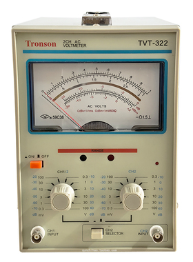 Tronson创信TVT-322双针毫伏表双频道交流毫伏表双通道300uV-100V