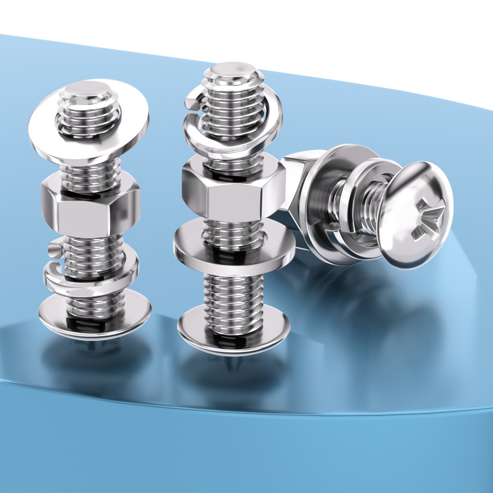 不锈钢大扁头螺丝钉母平