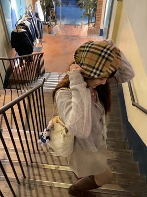 久等尼龙布菱格纹链条包